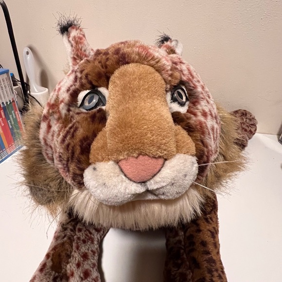 Unbranded Other - Lynx Large Spotted Plush Stuffed Animal Brown Tan Realistic Excellent Wild